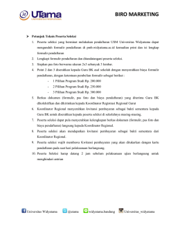 biro marketing - PMB Widyatama