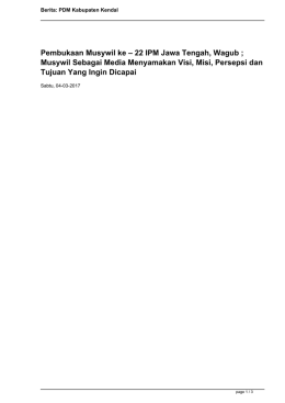 Berita 9782_Pembukaan Musywil ke – 22 IPM Jawa Tengah, Wagub