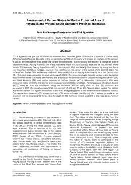 Assessment of Carbon Status in Marine Protected - e