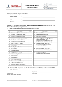 form pendaftaran micro teaching