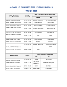 jadwal us dan usbn sma - SMAK PENABUR Gading Serpong