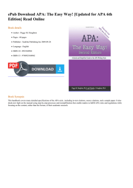 The Easy Way! [Updated for APA 6th Edition] Read