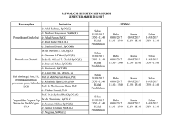 Jadwal CSL III – Reproduksi