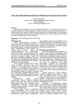 analisis perbandingan metode peningkatan wear resistance