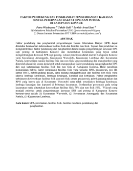 FAKTOR PENDUKUNG DAN PENGHAMBAT