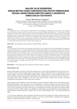 analisis value engineering dengan metode paired comparison pada