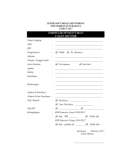 Form Pendaftaran Calon Mentor - SIMAS