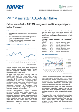 PMI Manufaktur ASEAN dariNikkei