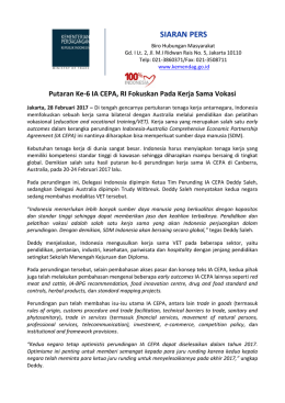 DownloadPutaran Ke-6 IA CEPA, RI Fokuskan Pada Kerja Sama