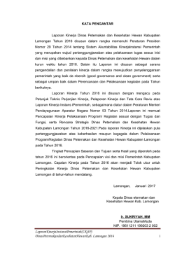 Pra Bab LKjIP 2016 - pemerintah kabupaten lamongan