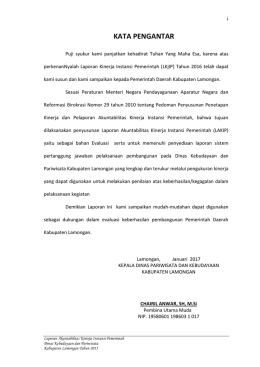 KATA PENGANTAR - pemerintah kabupaten lamongan