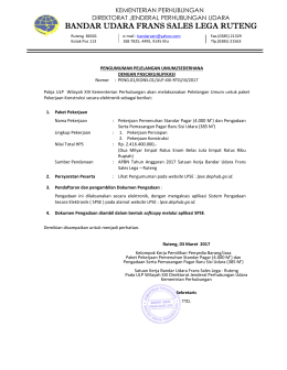 (4.000 M`) dan Pengadaan Serta Pemasangan Pagar Baru Sisi Udara