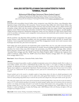 analisis sistem pelayanan dan karakteristik parkir terminal palur