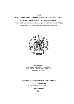 TESIS PENGARUH KEJENUHAN TANAH TERHADAP