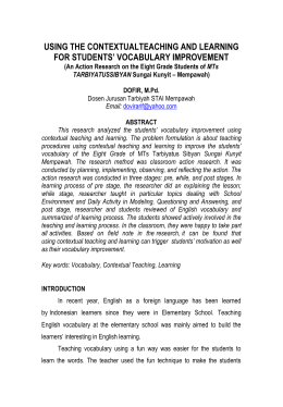 using the contextualteaching and learning for