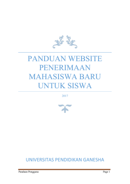 Manual book untuk siswa