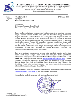 Surat Penawaran Program SAME Tahun 2017