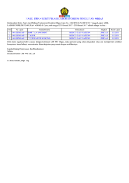 hasil test sertifikasi