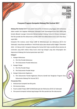 Persyaratan - Malang Film Festival