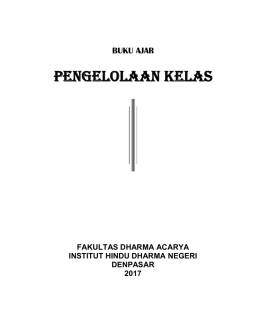 buku ajar pengelolaan kelas