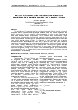 analisis perbandingan metode pengujian kekasaran permukaan