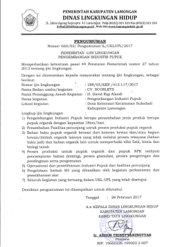 dinas lingkungan hidup - pemerintah kabupaten lamongan