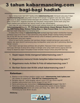 3 tahun kabarmancing.com bagi