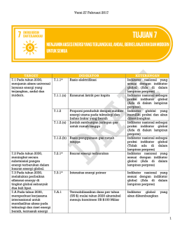 Versi 27 Februari 2017 1 TARGET INDIKATOR KETERANGAN 7.1