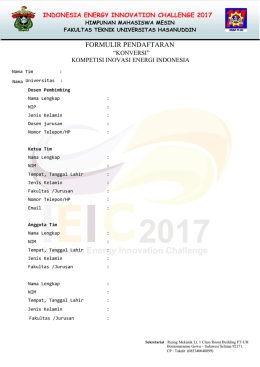 formulir pendaftaran - Fakultas Teknik