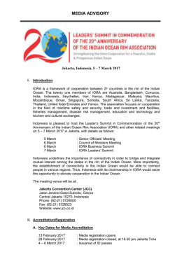media advisory - IORA Leaders` Summit