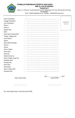 formulir - smk al falah winong