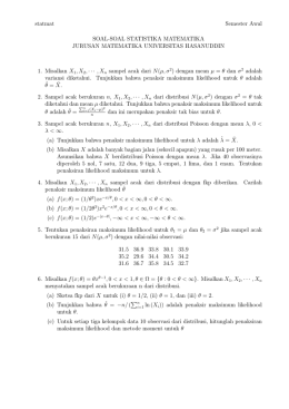 statmat Semester Awal SOAL-SOAL STATISTIKA MATEMATIKA