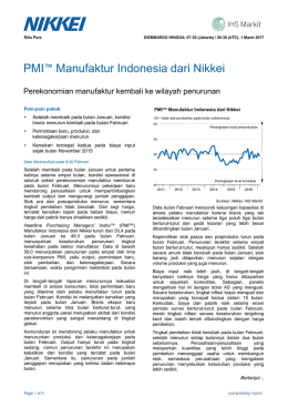 PMI™ Manufaktur Indonesia dari Nikkei
