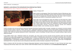 menkes luncurkan pos kedaruratan kesehatan pheoc