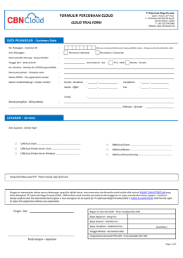 CMP-Form Pendaftaran CBN Cloud Service