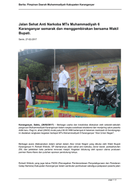 Berita 9705_Jalan Sehat Anti Narkoba MTs Muhammadiyah 6