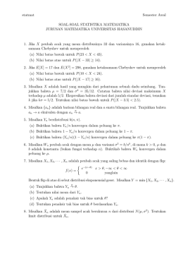 statmat Semester Awal SOAL-SOAL STATISTIKA MATEMATIKA