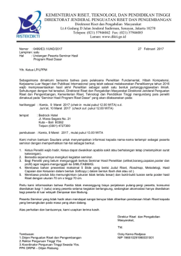 Undangan Peserta Seminar Hasil Program Riset
