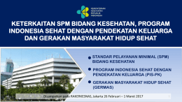 Materi Paparan Pertemuan Pembahasan Isu Strategis Rakerkesnas