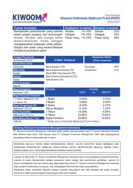 Fund Fact Sheet - Kiwoom Investment Management Indonesia