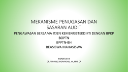 mekanisme penugasan dan sasaran audit