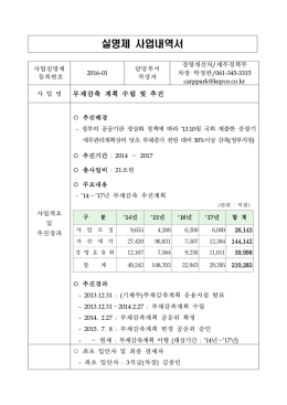 실명제 사업내역서