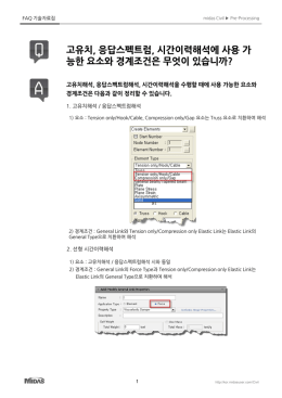 고유치, 응답스펙트럼, 시간이력해석에 사용 가능한