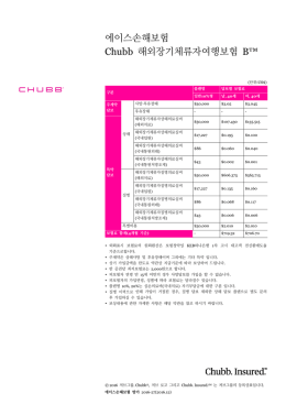 에이스손해보험 Chubb 해외장기체류자여행보험 B™
