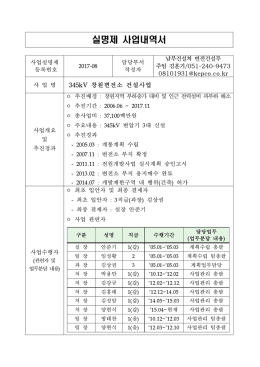 실명제 사업내역서