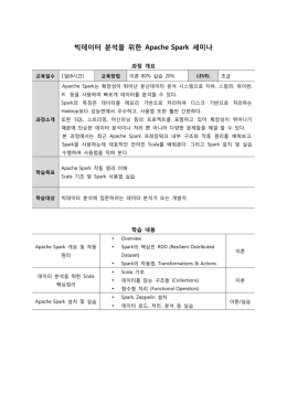 빅데이터 분석을 위한 Apache Spark 세미나