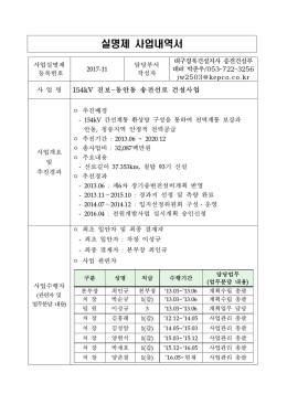 실명제 사업내역서
