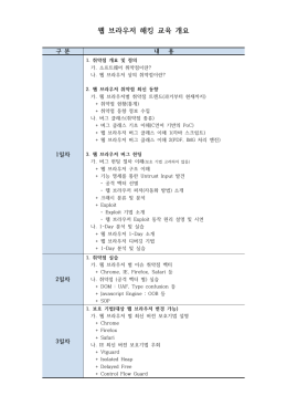 웹 브라우저 해킹 교육 개요