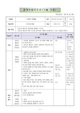 공개수업지도안(기술∙가정)