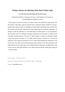 Window Shutter for Blocking Wide Band Visible Light
